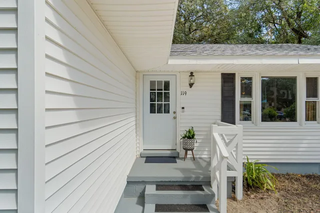 a house view with a seating space