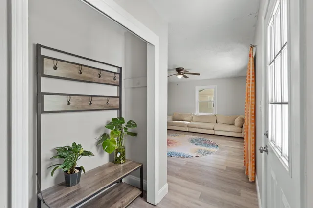 a view of a house with a garage