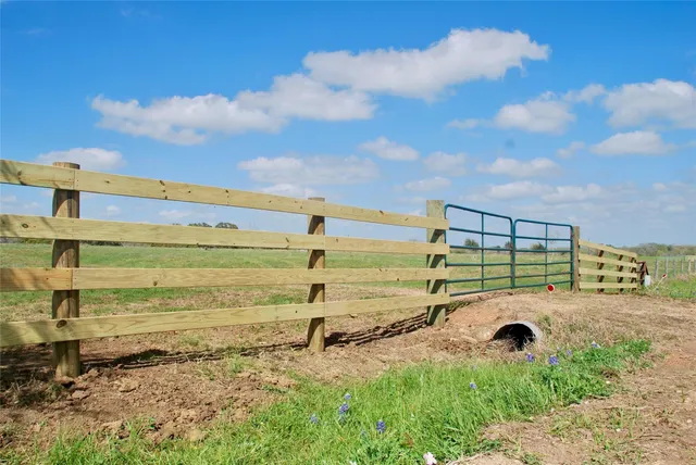 a view of a swimming pool with a bench