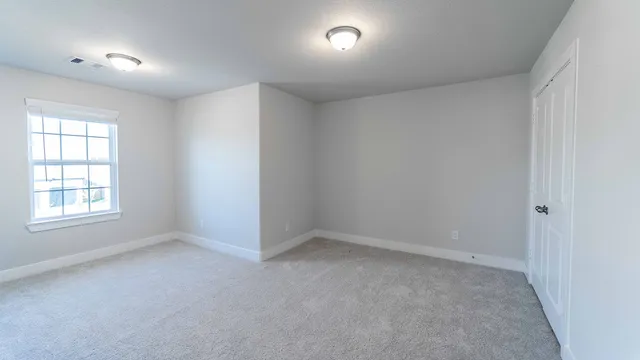 an empty room with a window