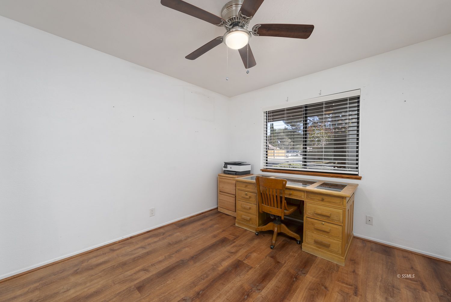 418 Mt Rainier Place Ridgecrest, CA 93555 - Photo 17 of 45 a view of workspace with wooden floor