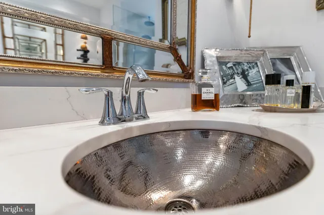 a close view of a sink in a kitchen