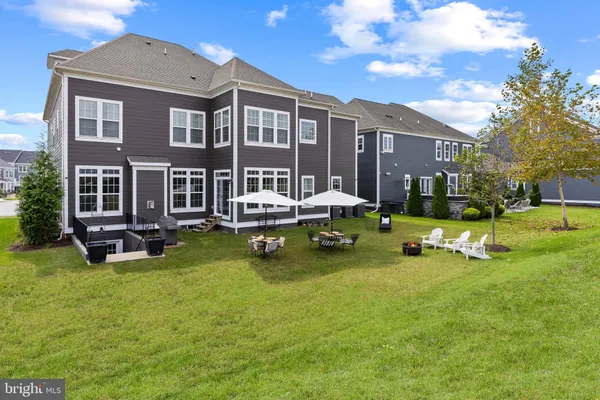 a front view of multiple houses