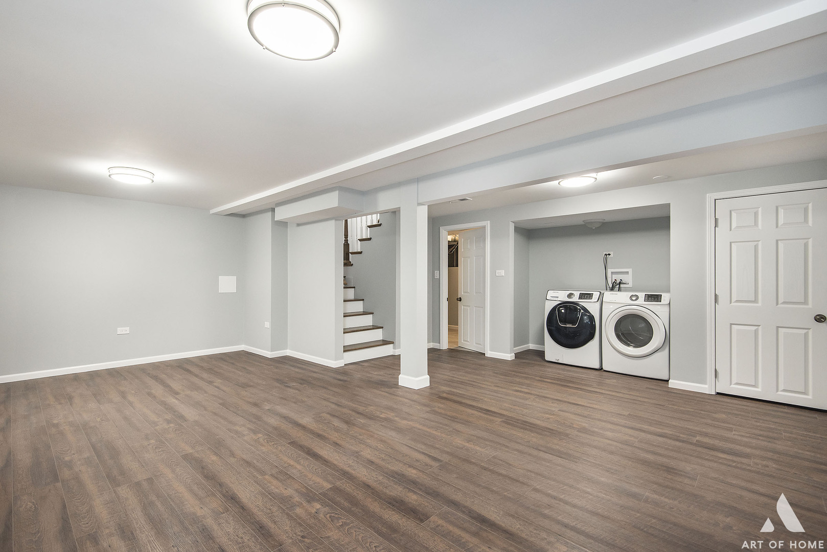 513 Monroe Road Bolingbrook, IL 60440 - Photo 17 of 21 a view of a storage & utility room with wooden floor