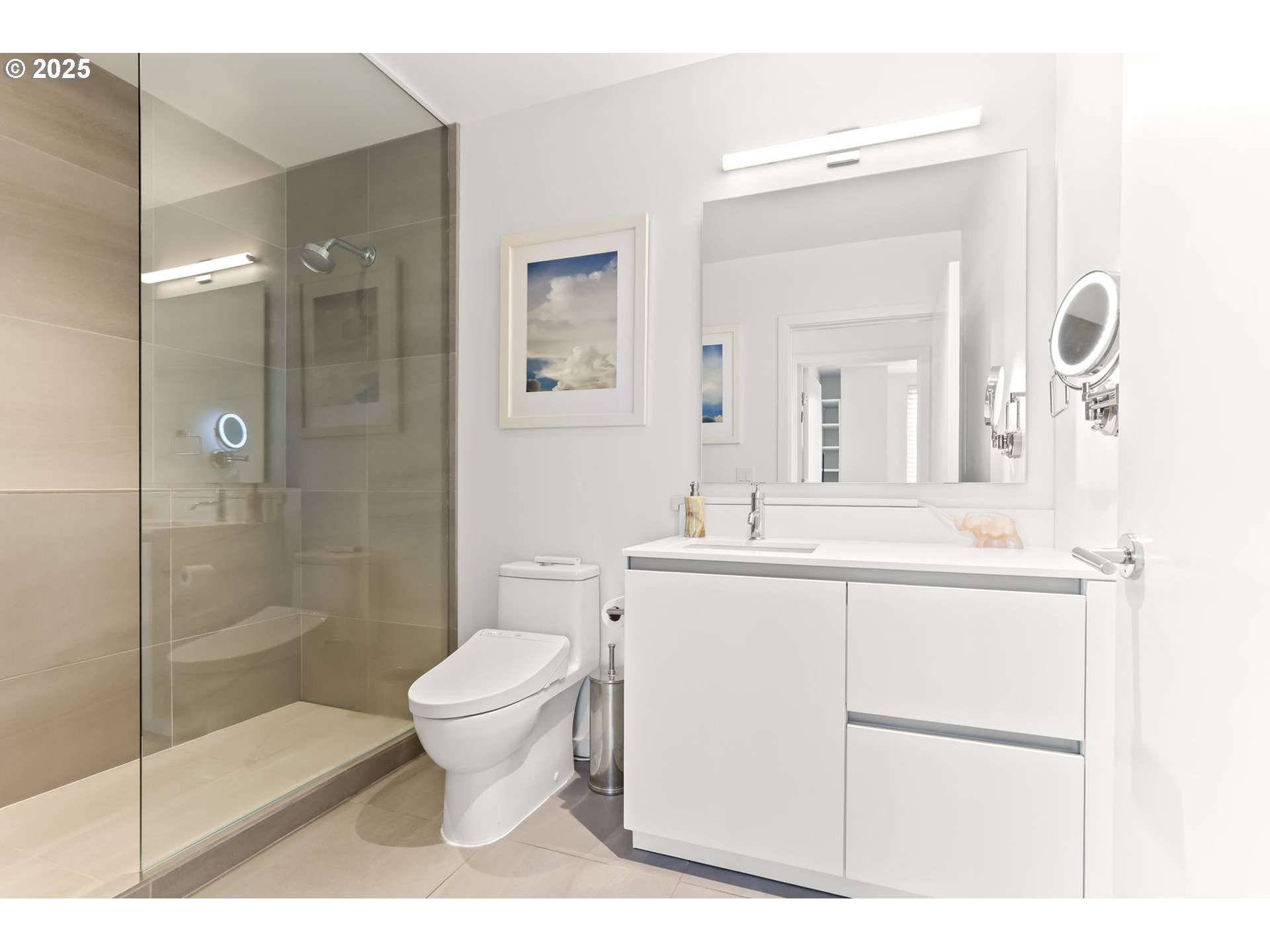 1150 Northwest Quimby Street, Unit 442 Portland, OR 97209 - Photo 30 of 47 a bathroom with a sink toilet and shower