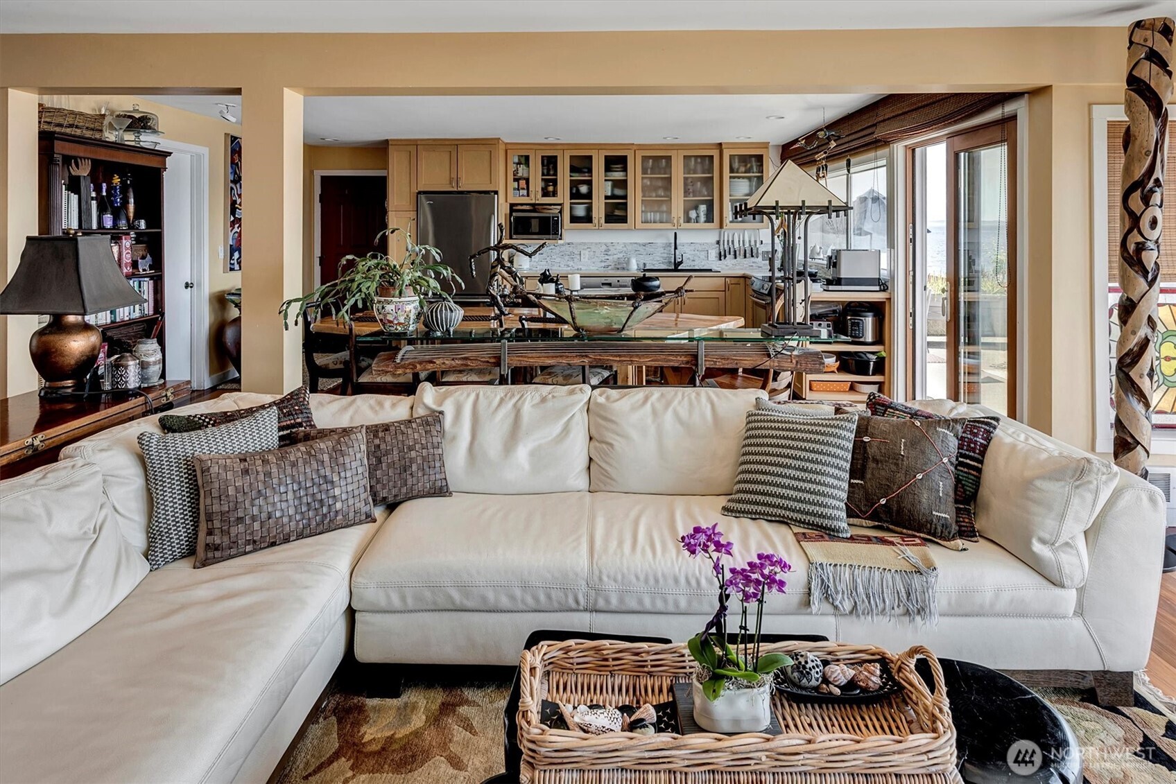 4131 Beach Drive Southwest Seattle, WA 98116 - Photo 8 of 40 a living room with furniture fireplace and flat screen tv