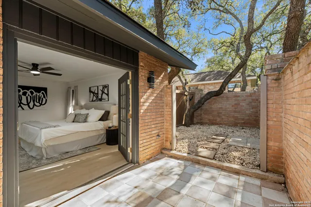 a view of front door of house