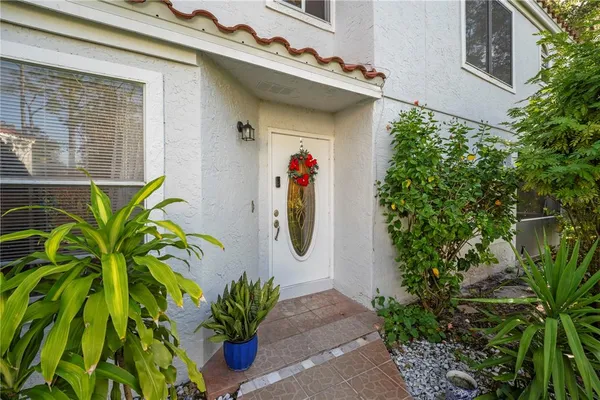 a front view of a house with entryway