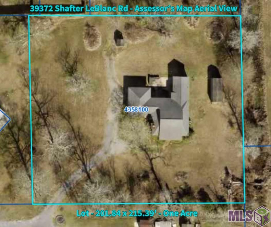 39372 Shafter Leblanc Road Gonzales, LA 70737 - Photo 3 of 31 Assessor's Aerial View of 1-Acre Lot and Home