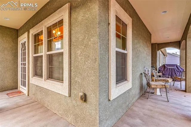 a view of a entryway door of the house