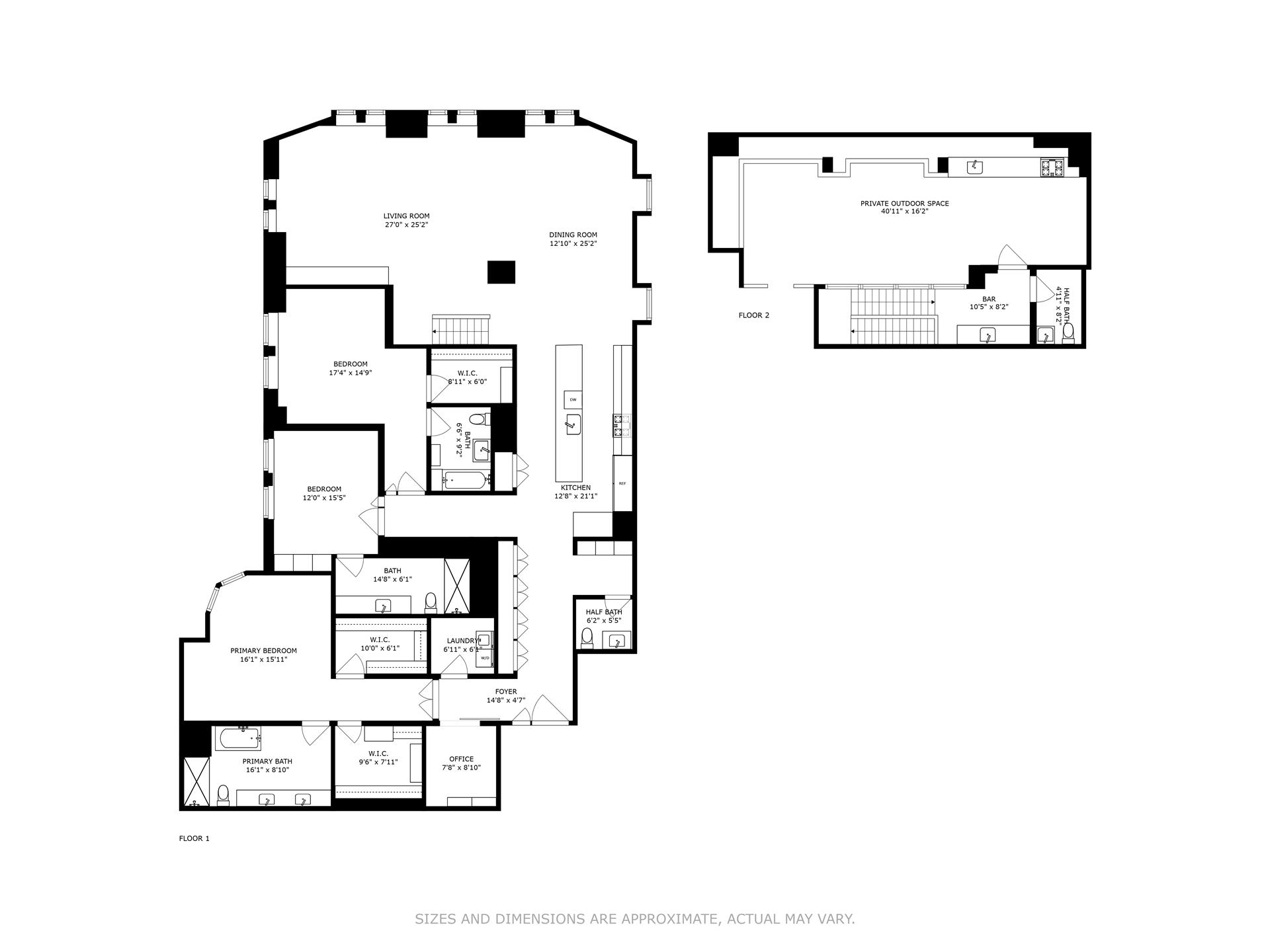 49 Chambers Street, Unit PHB Manhattan, NY 10007 - Photo 35 of 35 a picture of a floor plan