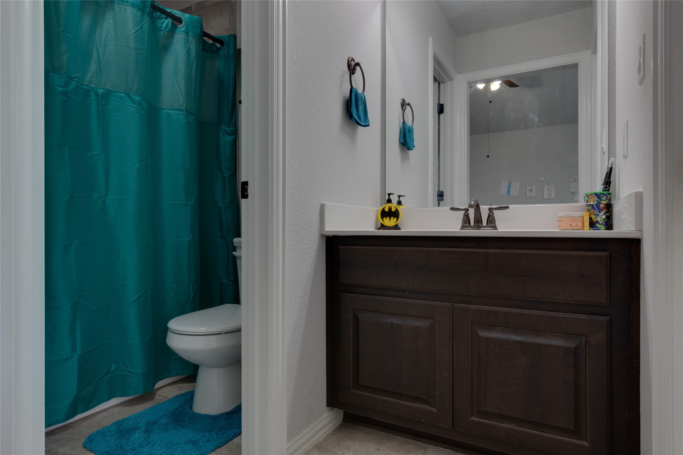 204 Lady Bird Lane Georgetown, TX 78628 - Photo 30 of 40 a bathroom with a sink and a mirror