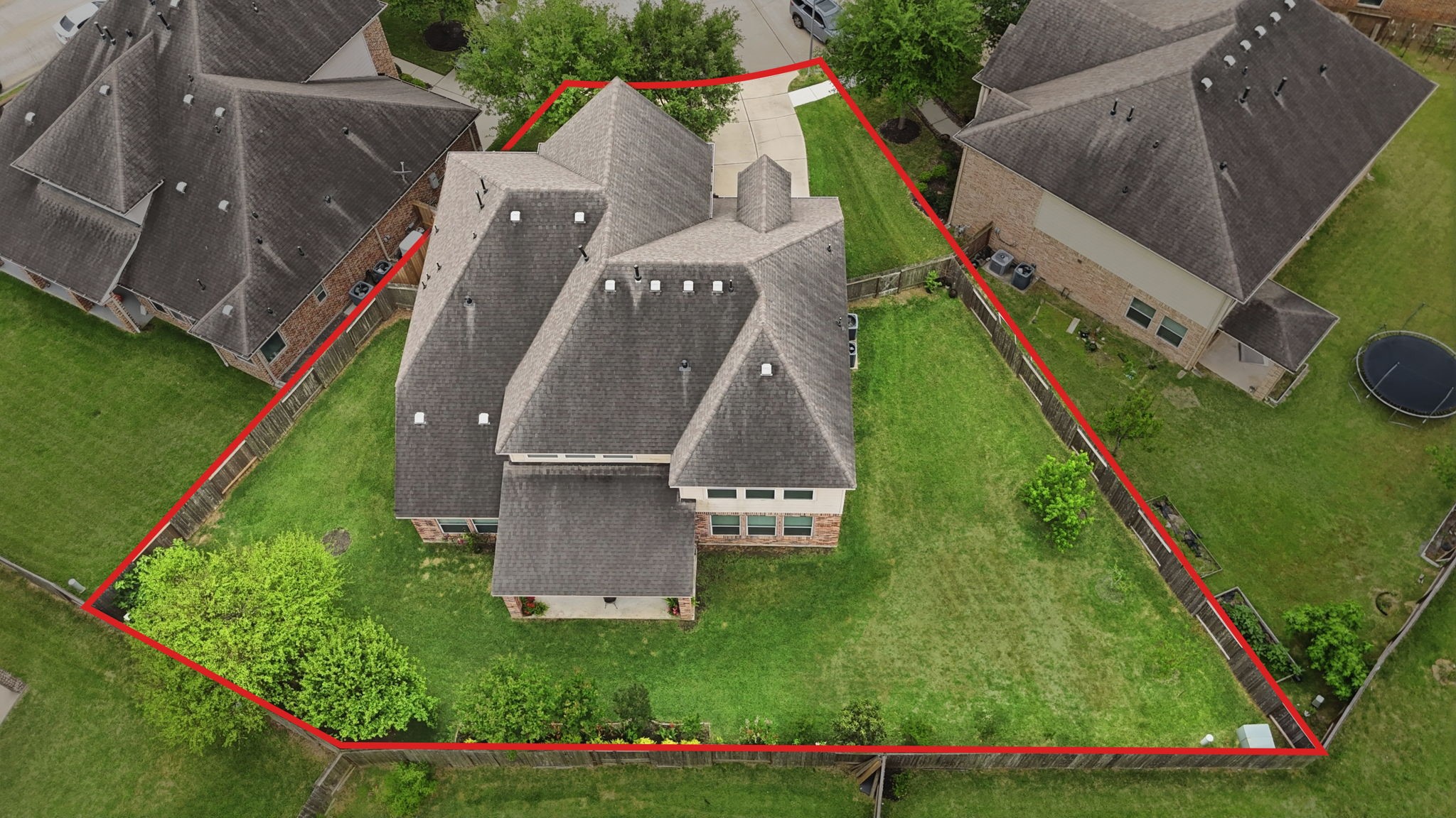 3301 Remington Rise Lane Katy, TX 77494 - Photo 48 of 50 an aerial view of a house with a garden and swimming pool