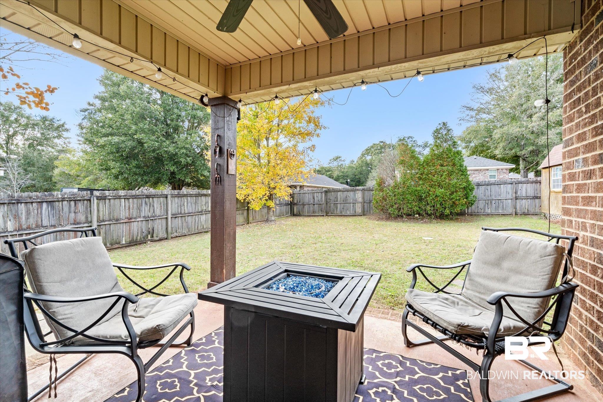 2855 Rebecca Drive West Mobile, AL 36618 - Photo 18 of 22 View of patio / terrace with a fire pit