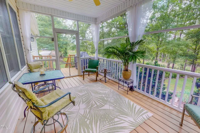 a view of backyard with plants and garden