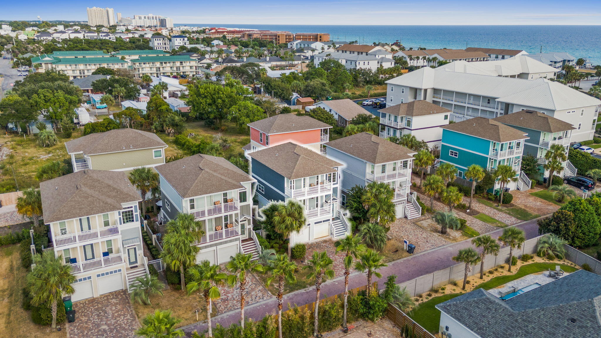 29 Payne Street Miramar Beach, FL 32550 - Photo 68 of 76 an aerial view of multiple houses with a yard