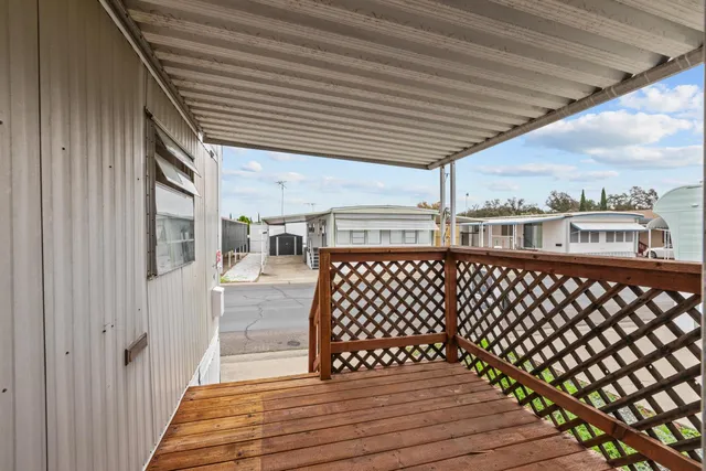 a view of a black gate