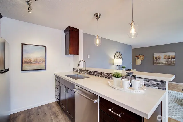 a bathroom with a sink double vanity and a mirror
