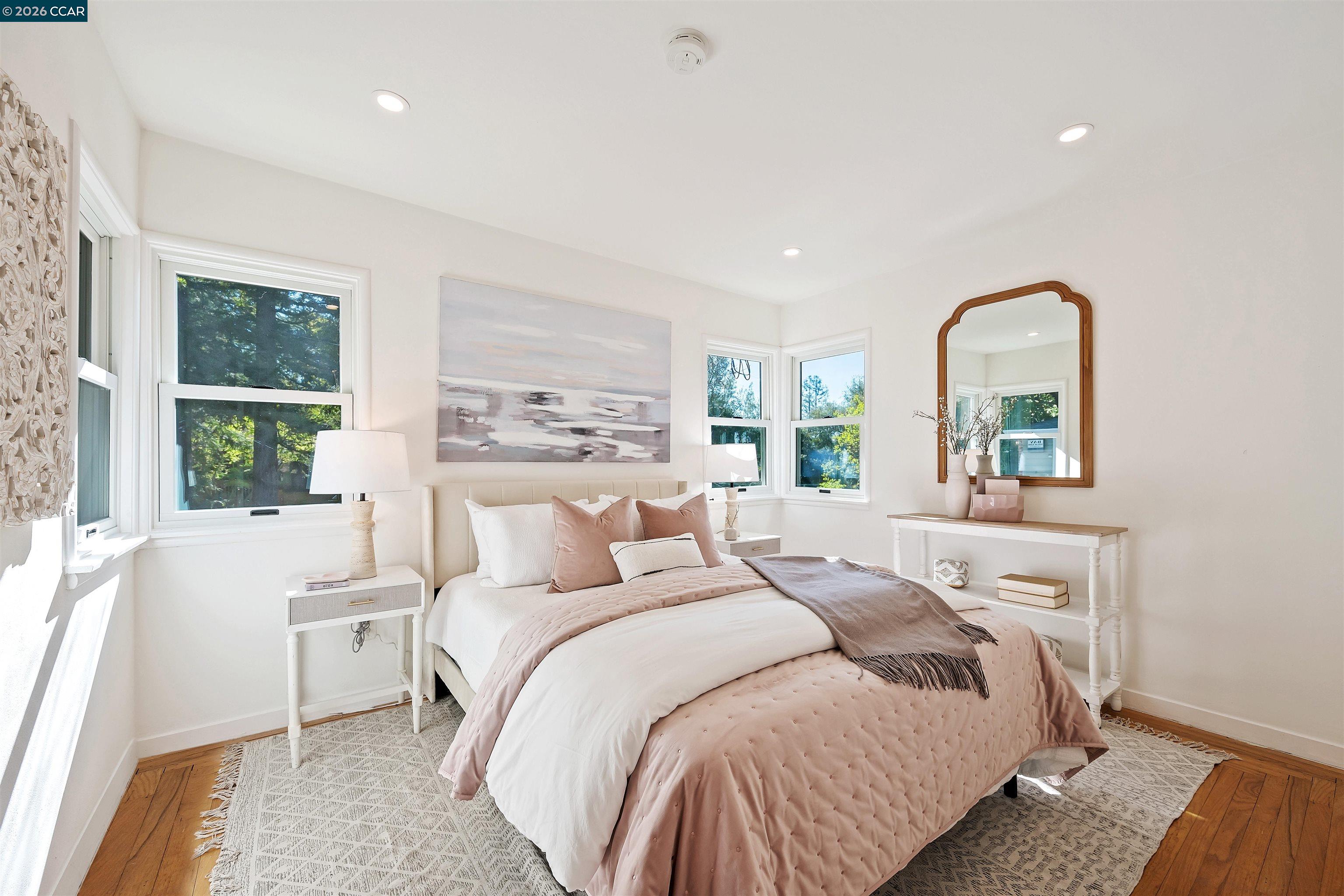 120 Las Vegas Road Orinda, CA 94563 - Photo 14 of 23 a bedroom with a bed and a large window