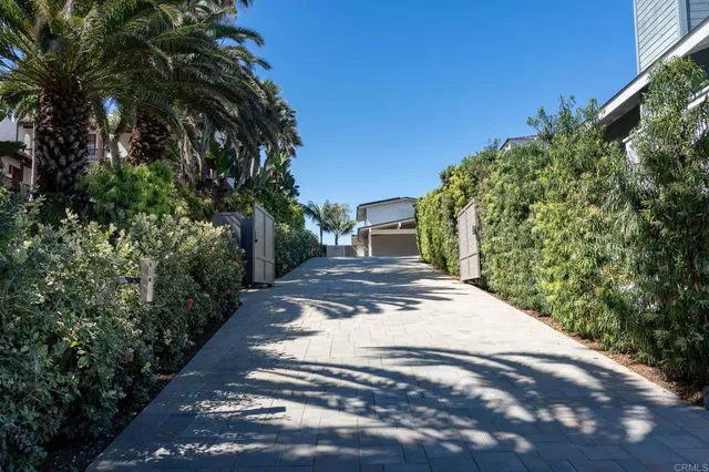 a view of backyard with green space