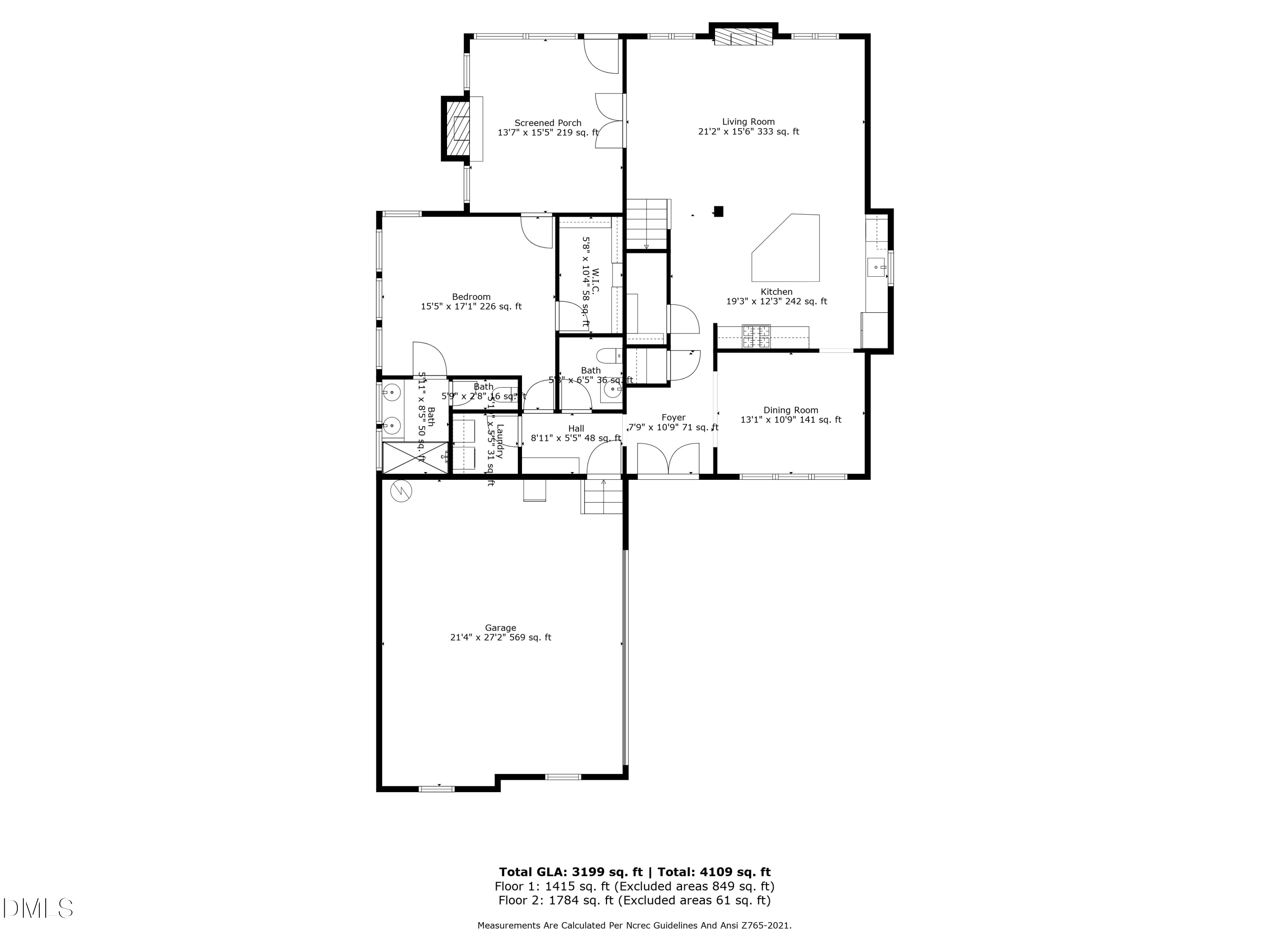 2216 Gresham Lake Road Raleigh, NC 27615 - Photo 51 of 52 a picture of a floor plan