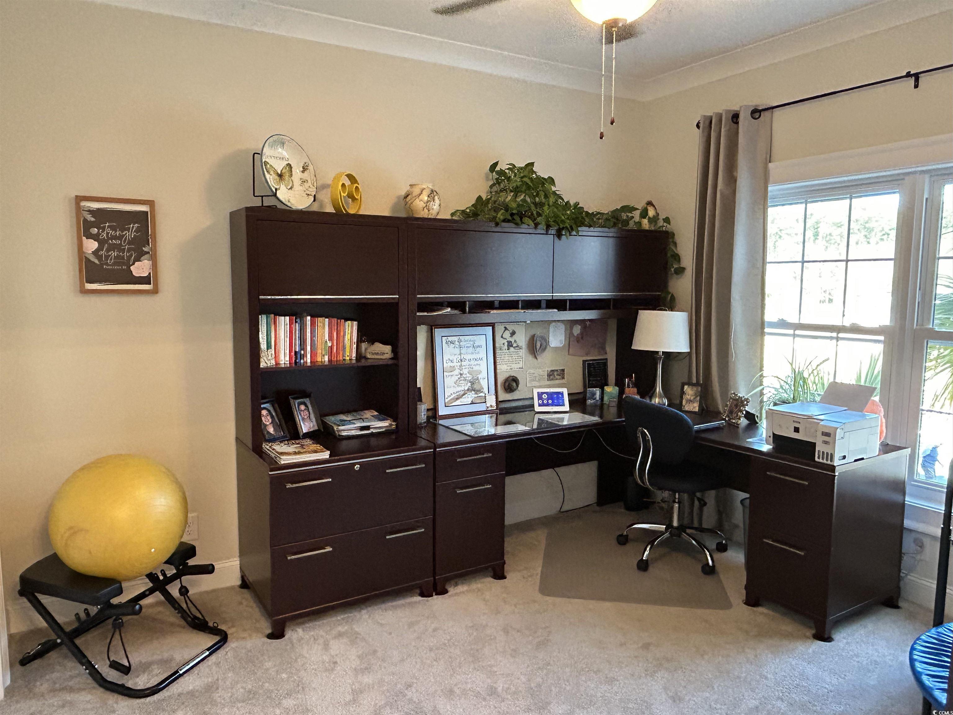 1025 Ray Costin Way, Unit 1008 Murrells Inlet, SC 29576 - Photo 17 of 36 Office featuring ornamental molding, light colored