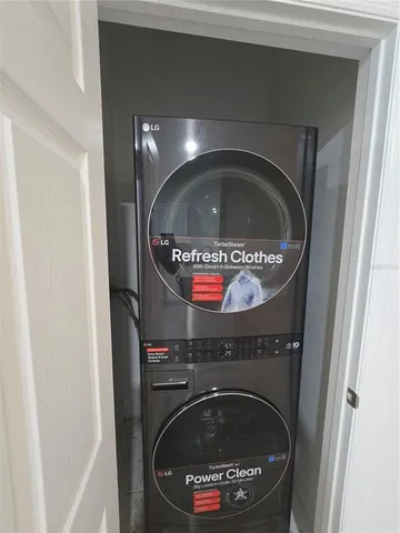 a close view of washer and dryer