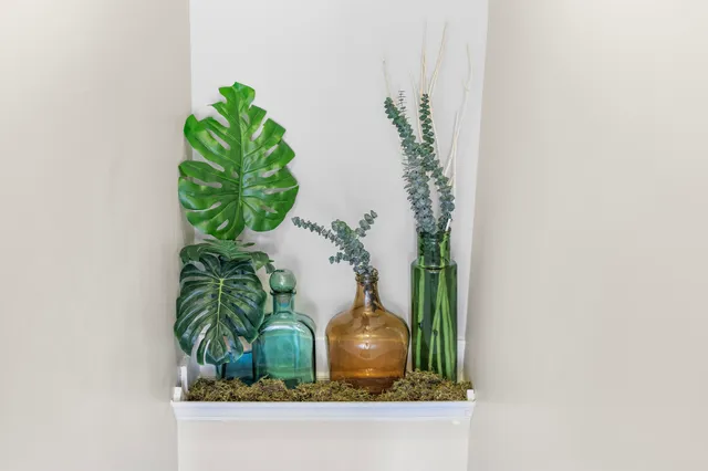 a chairs and tables in the patio