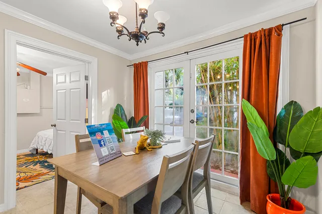 a living room with furniture and a couch