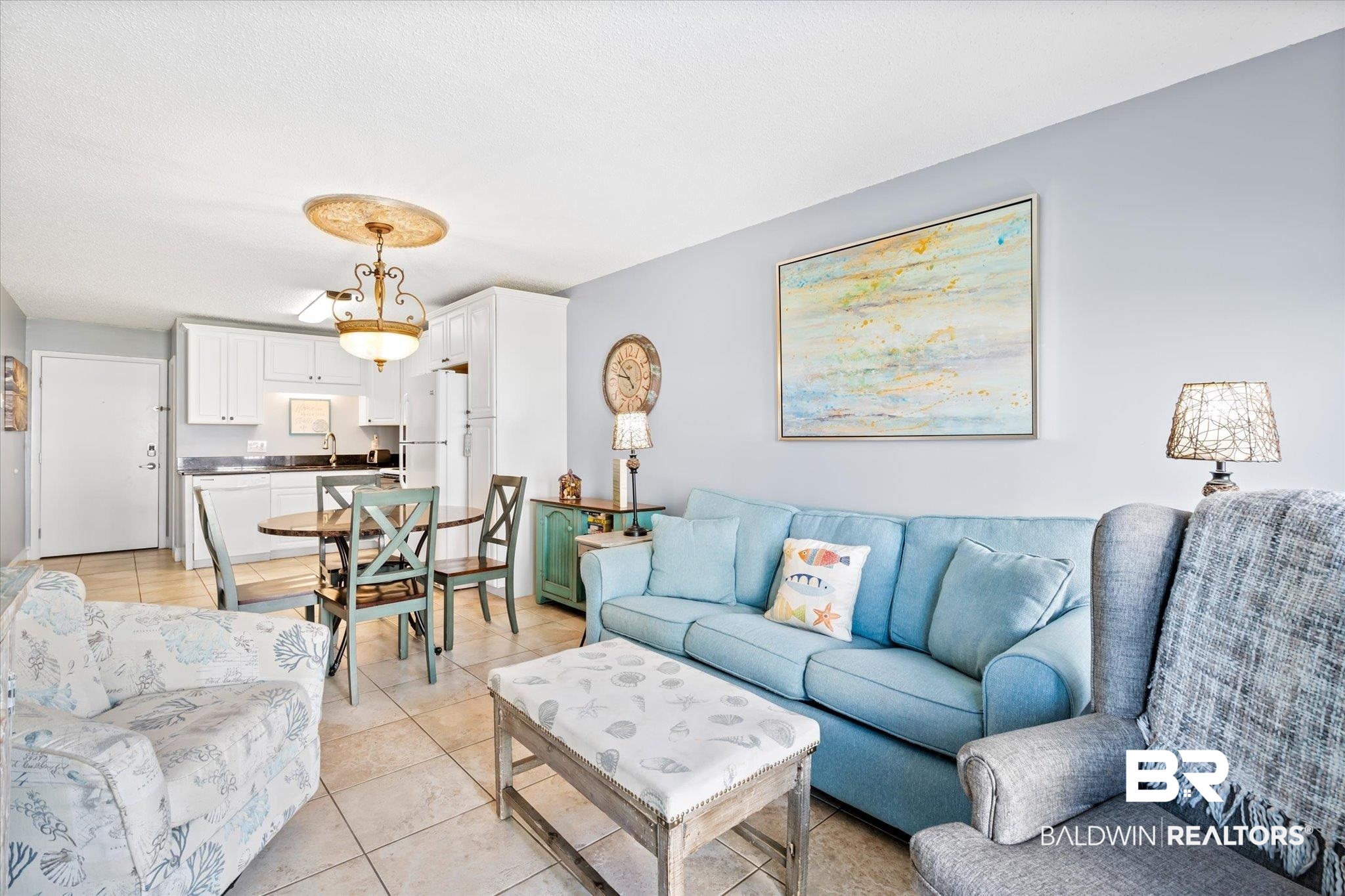 400 Plantation Road, Unit 3222 Gulf Shores, AL 36542 - Photo 4 of 31 Living room featuring light tile patterned flooring