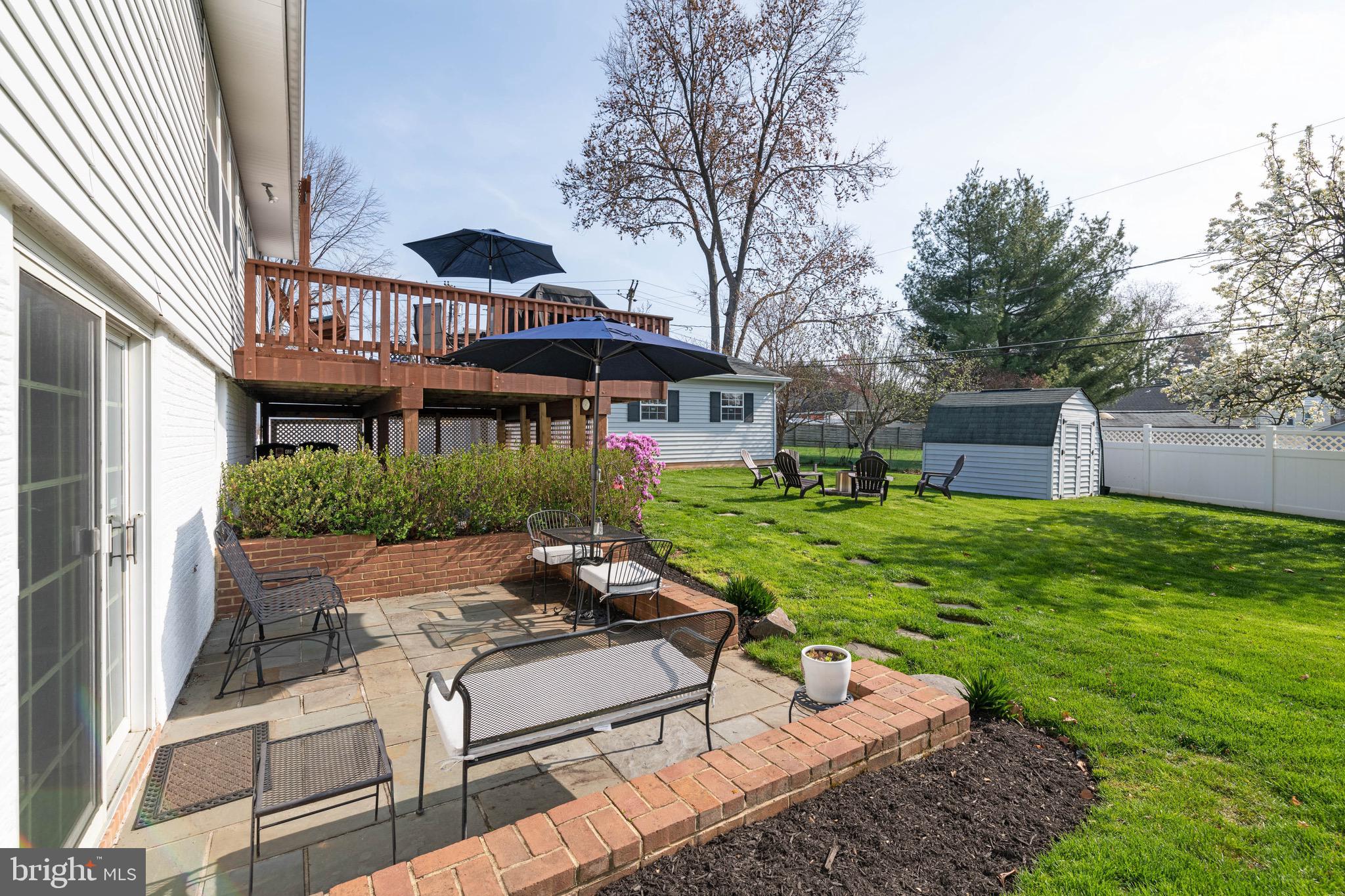 406 Bryanstone Road Owings Mills, MD 21117 - Photo 30 of 36 Beautiful Stone Patio off Lower Level & Shed