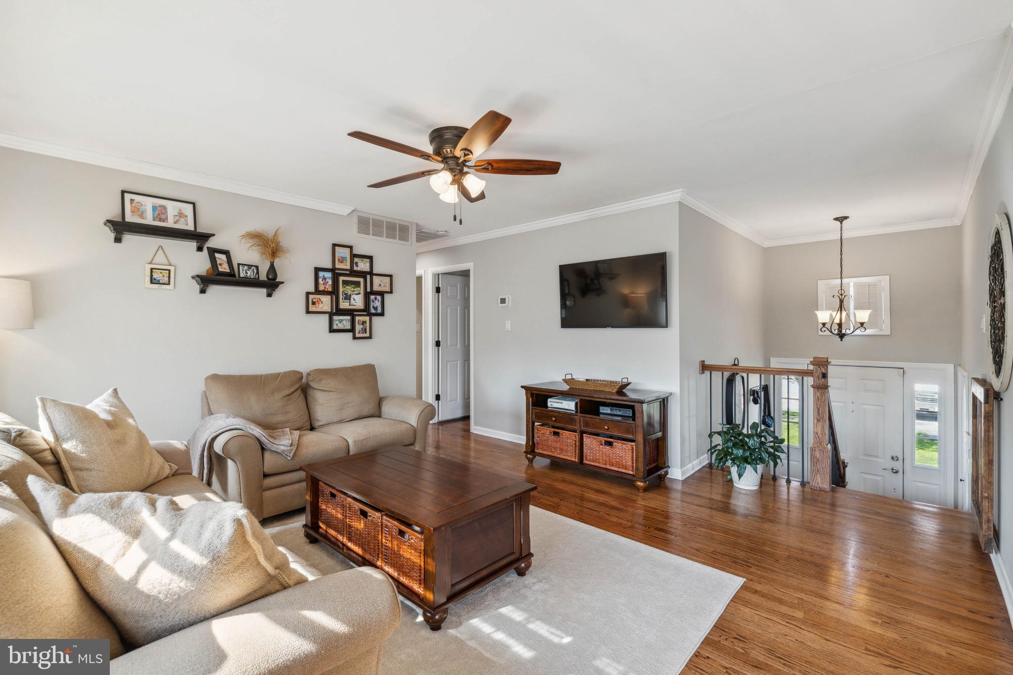 406 Bryanstone Road Owings Mills, MD 21117 - Photo 8 of 36 Living Room w/ Hardwood Floors