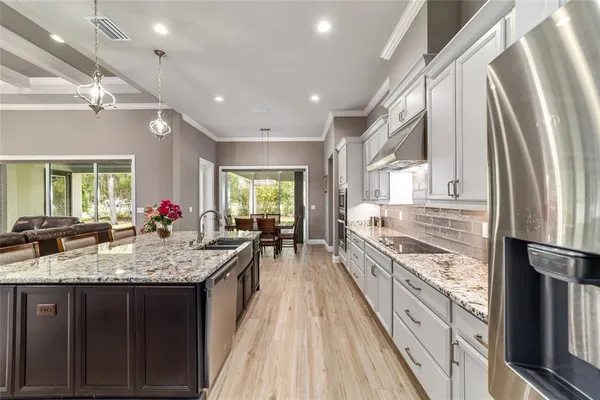 a view of a bedroom from a hallway