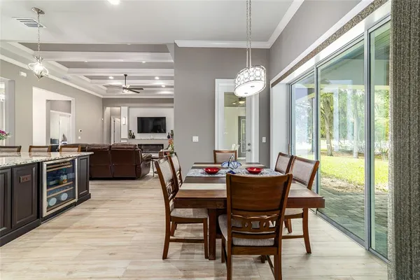 a large spacious bathroom with a granite countertop tub double vanity and a mirror