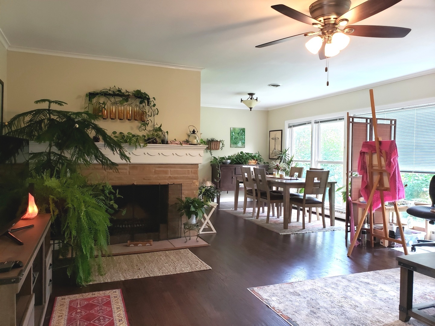 515 Warren Road Glenview, IL 60025 - Photo 5 of 11 a living room with furniture and a fireplace