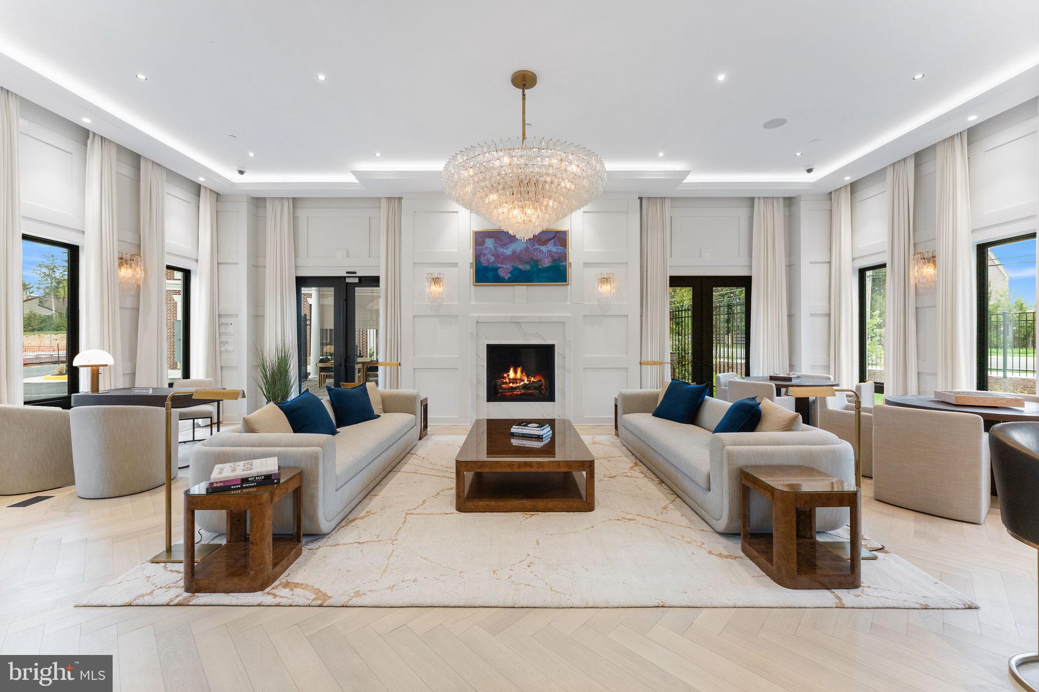 1622 Chain Bridge Road McLean, VA 22101 - Photo 41 of 72 a living room with furniture fireplace and flat screen tv
