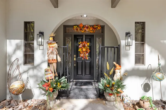 a front view of a house