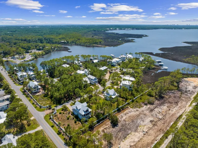 a view of a lake with a mountain