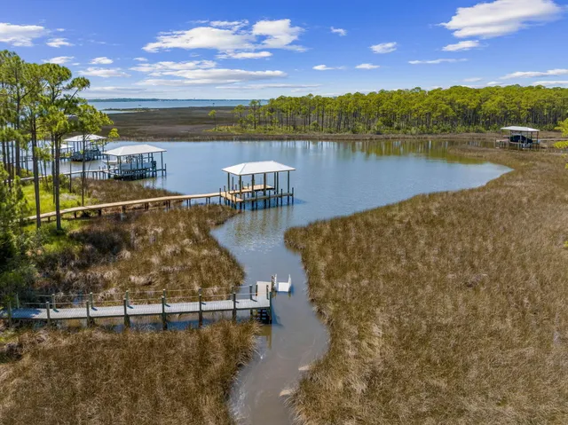 a view of a lake with outdoor space