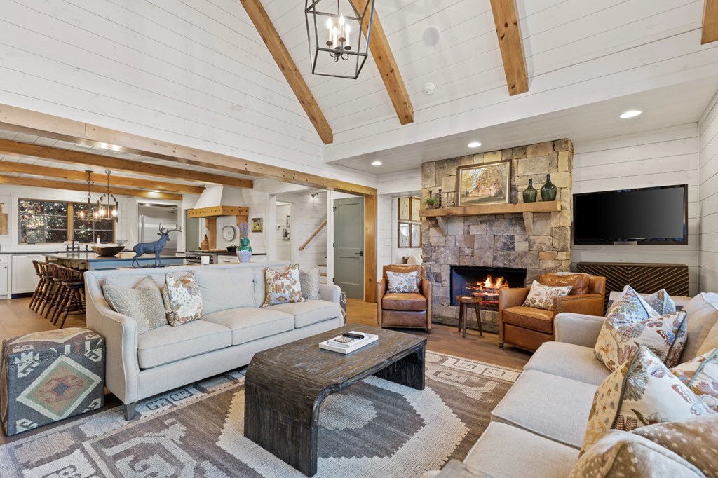 106 Little Rock Creek Road Cherry Log, GA 30522 - Photo 19 of 95 a living room with furniture and a flat screen tv
