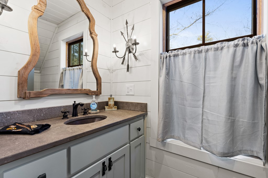 106 Little Rock Creek Road Cherry Log, GA 30522 - Photo 22 of 95 a bathroom with a sink and a mirror