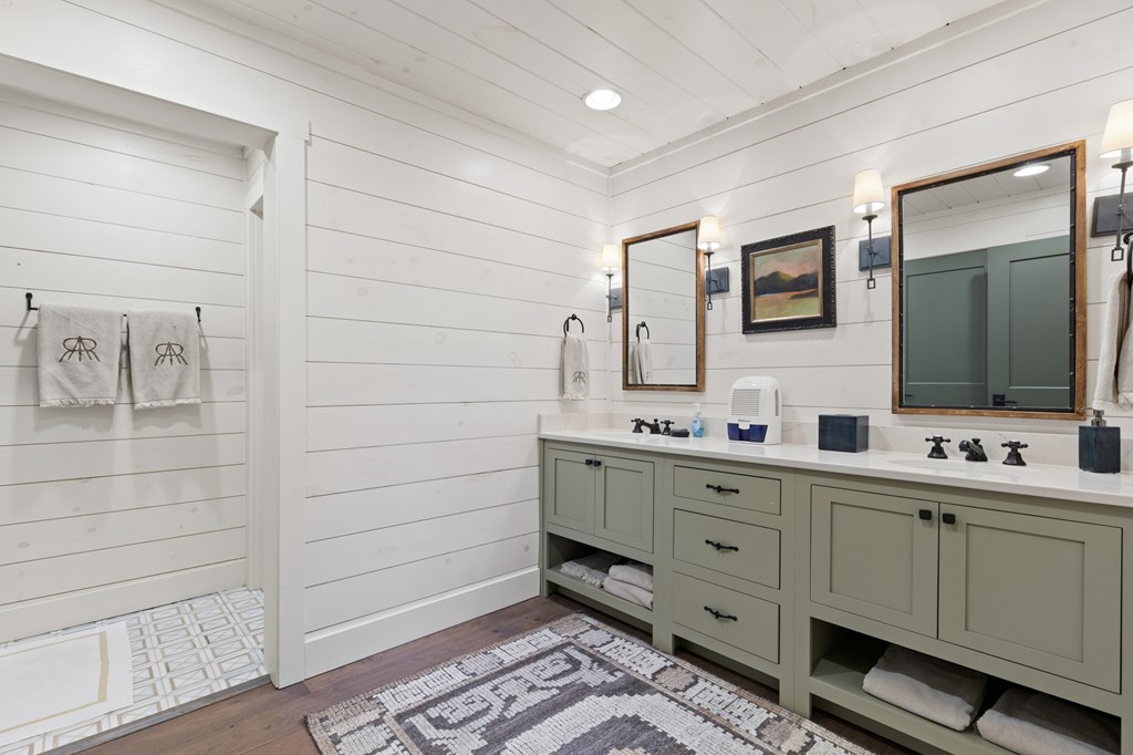 106 Little Rock Creek Road Cherry Log, GA 30522 - Photo 24 of 95 a bathroom with a double vanity sink mirror and