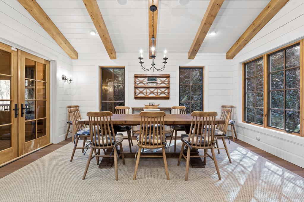 106 Little Rock Creek Road Cherry Log, GA 30522 - Photo 69 of 95 a view of a dining room with furniture window and outside view