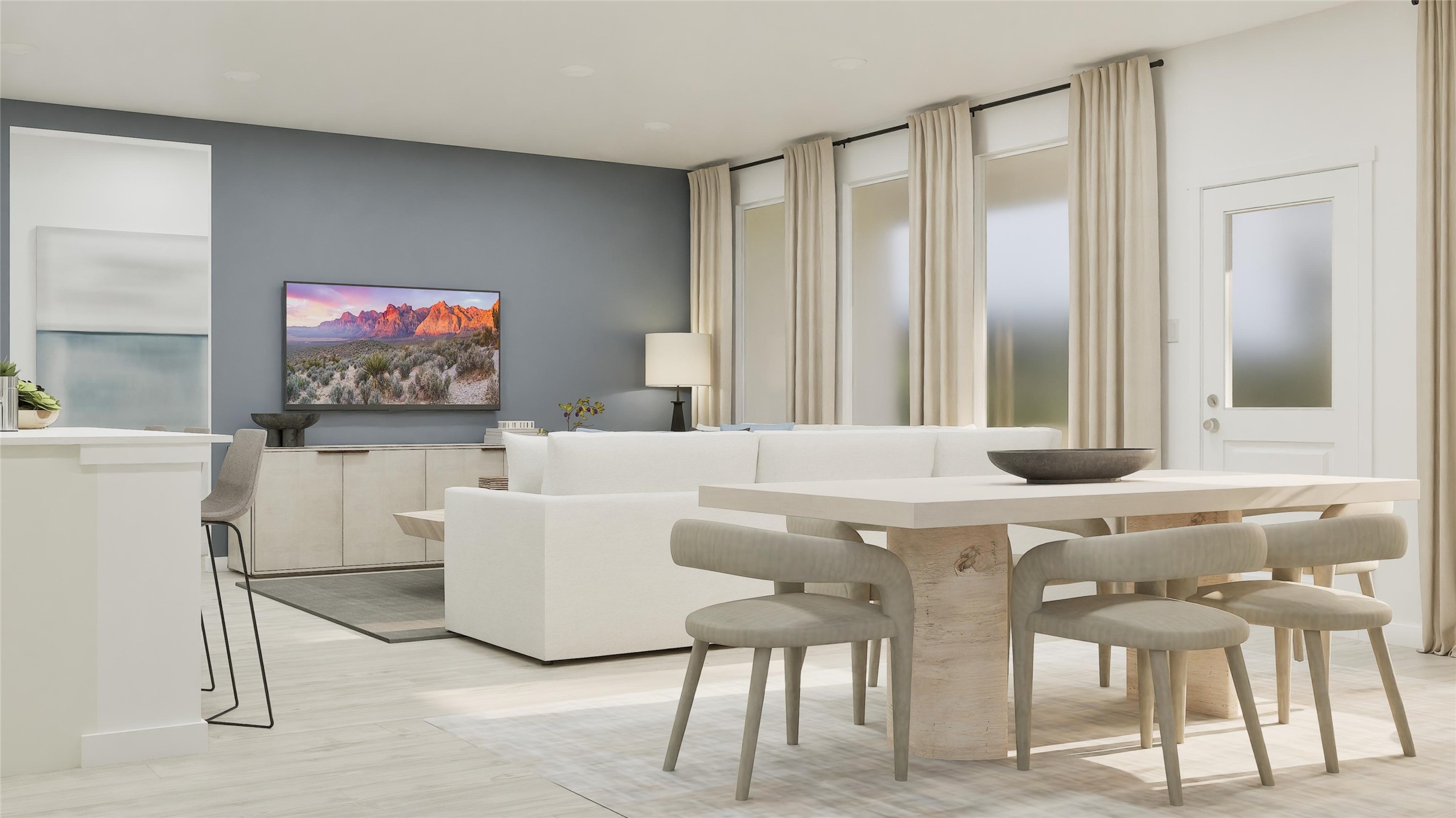 216 Stumpy Street San Marcos, TX 78666 - Photo 13 of 37 a living room with furniture a window and a flat screen tv