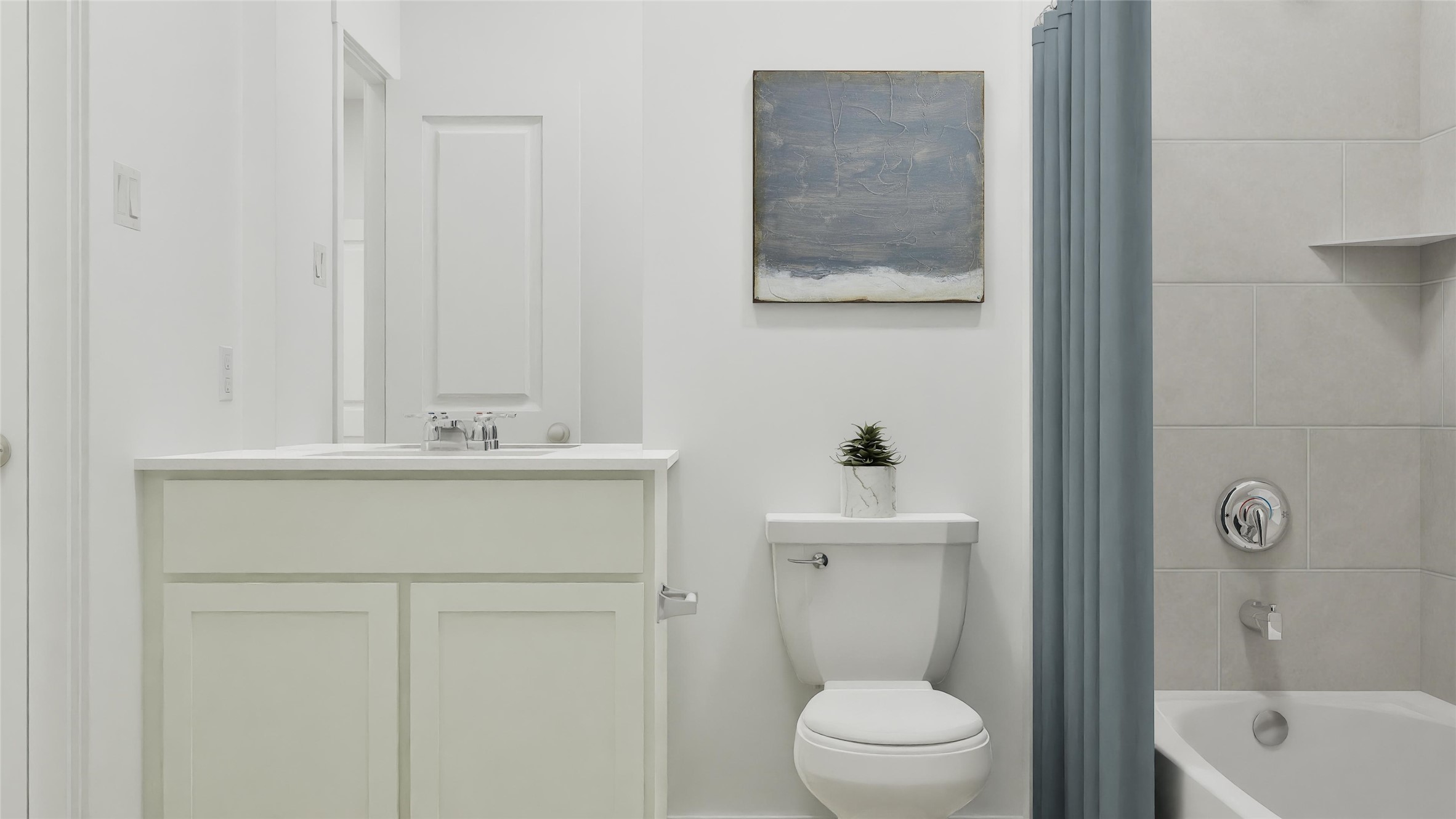 216 Stumpy Street San Marcos, TX 78666 - Photo 15 of 37 a bathroom with a sink a toilet and shower