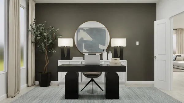 a view of a kitchen area with furniture