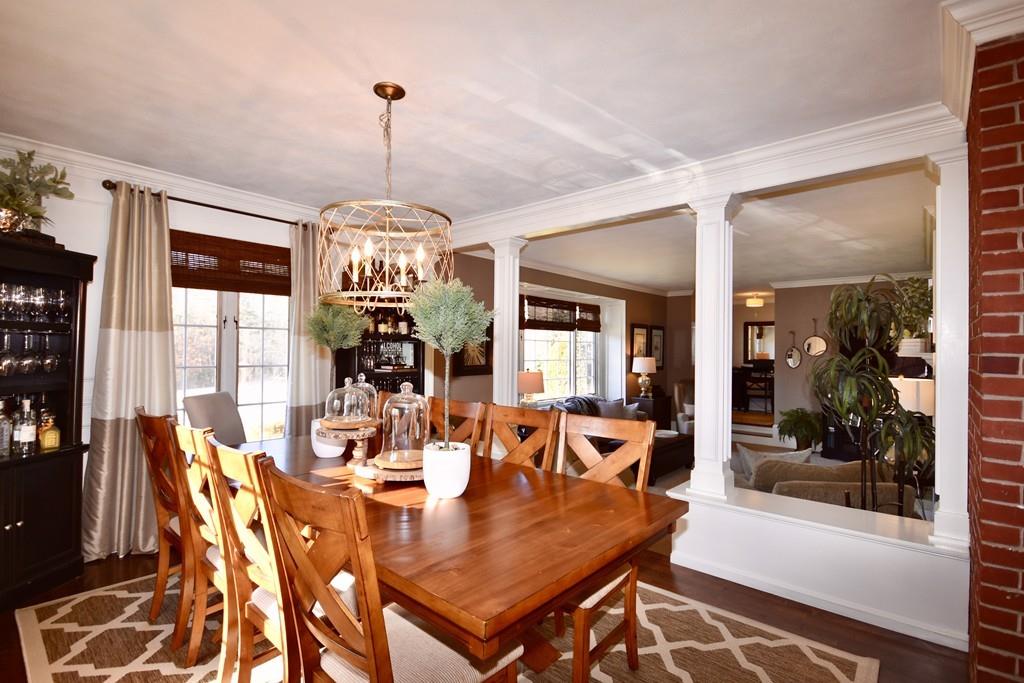 86 Snipatuit Road Rochester, MA 02770 - Photo 13 of 36 a view of a dining room with furniture window and outside view