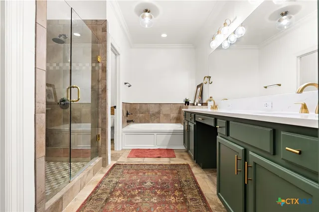 a bathroom with a shower and a toilet