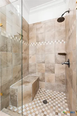 a bathroom with a tub