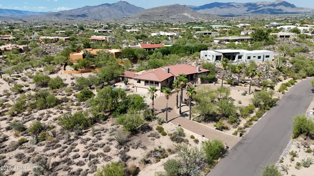 a view of city and mountain